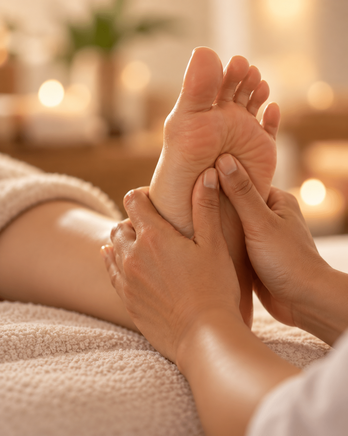 Serene Warm Spa Foot Massage Nail work at Total Wrapture Medi Spa